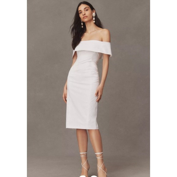 BHLDN Dresses & Skirts - NWT BHLDN Ingrid Off-Shoulder Midi Dress | Anthropologie Bridal | Wedding | XL